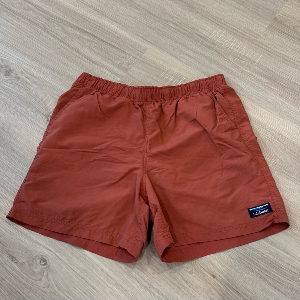 L.L. Bean Men's Light Mahogany Swim Trunks 6” - Medium